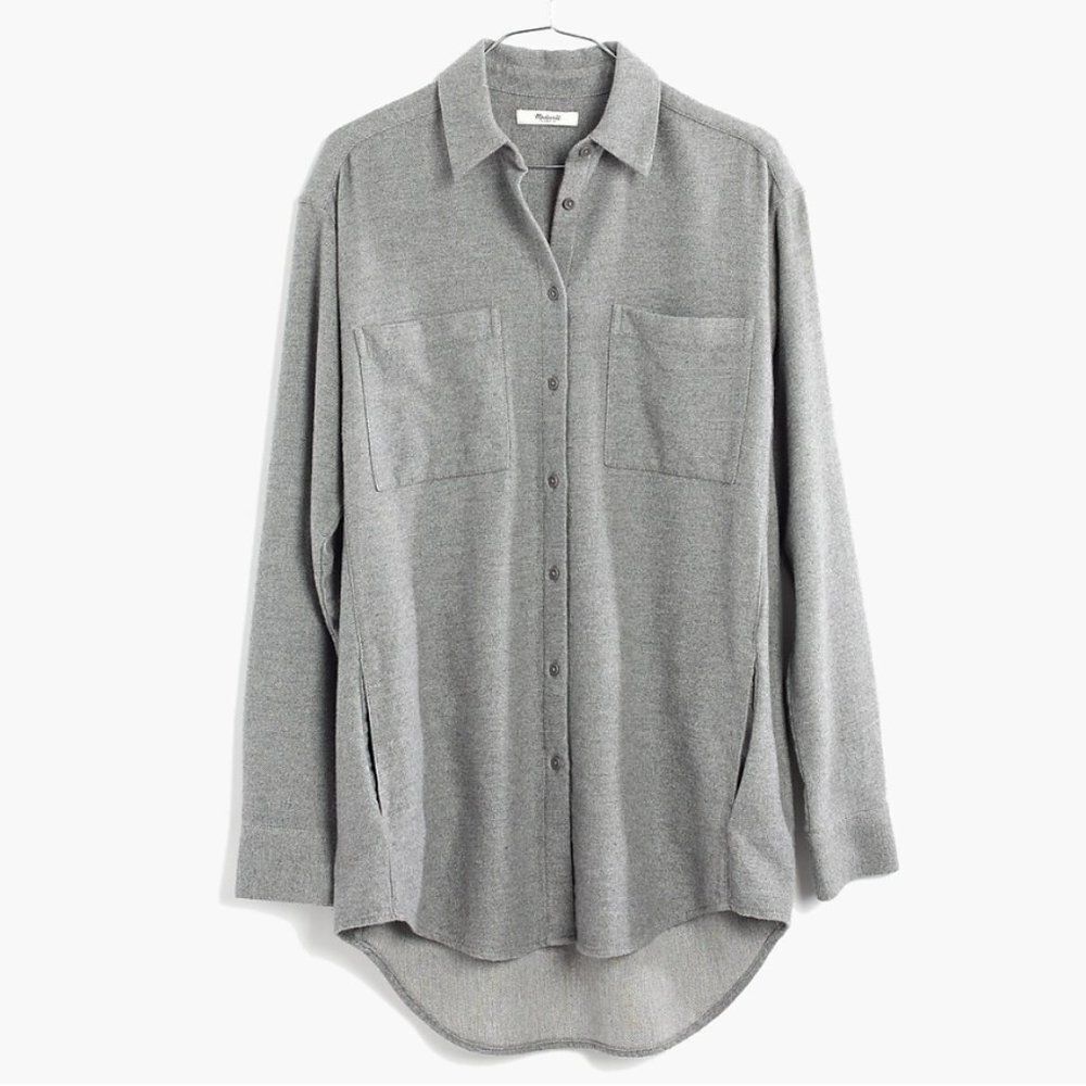 Madewell Flannel Sunday Shirt Grey XS